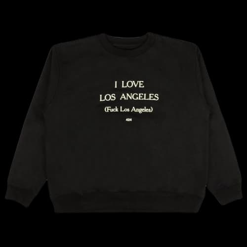 424 F Los Angeles Crewneck Sweatshirt 'Black'