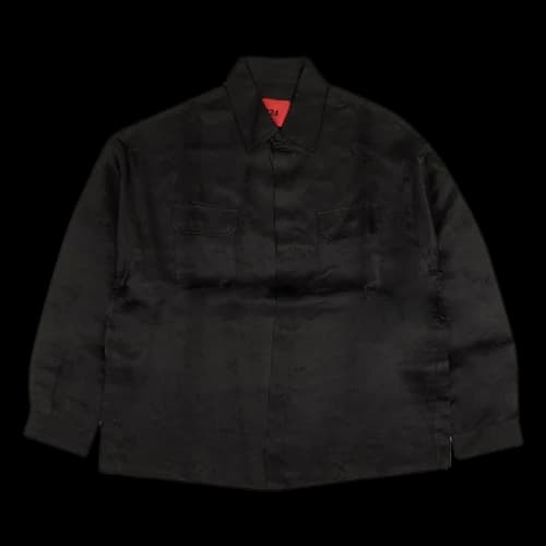 424 Logo Long-Sleeve Button Down Shirt 'Black'