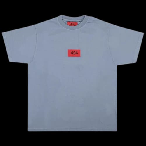 424 Box Logo Essential Fit T-Shirt 'Blue'
