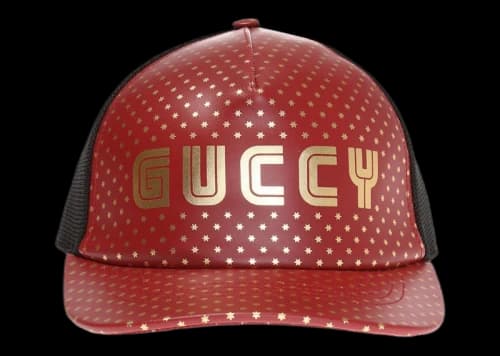Gucci Guccy Star Print Baseball Velcro Strap Cap Red/Black/Gold
