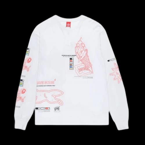Icecream Follow The Numbers Long-Sleeve T-Shirt 'White'