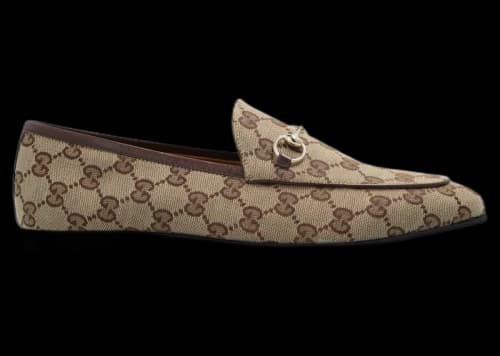 Gucci Jordaan Supreme Canvas Loafers GG Canvas Beige Ebony (Women's)