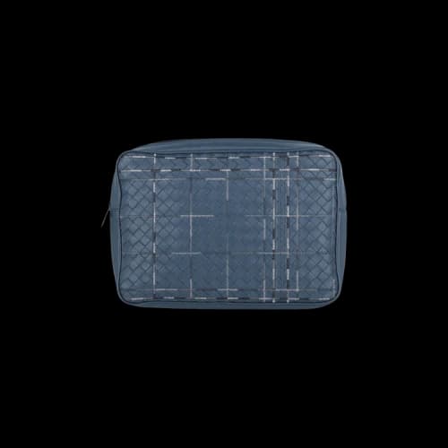 Bottega Veneta Metropolis Leather Wash Bag Blue