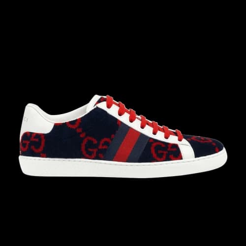 Gucci Ace GG Terry Cloth 'Blue Red' (Women's)