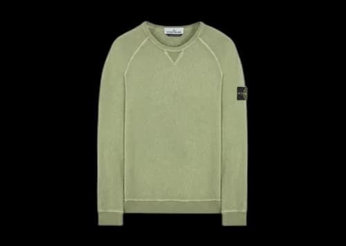 Stone Island 66360 Old Treatment Sweater Sage Green
