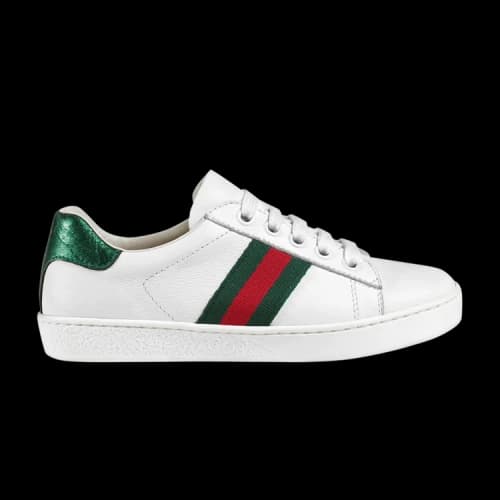 Gucci Ace Leather Kids 'White Green Red'