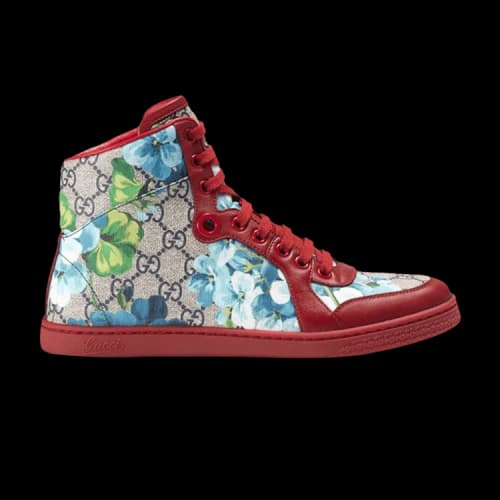 Gucci GG Supreme High 'Blooms - Blue Red'