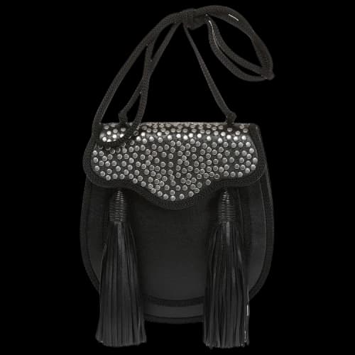 Saint Laurent Opium Leather Studded Crossbody Bag 'Black'