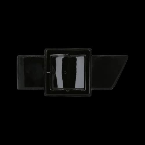 Saint Laurent Wide Patent Leather Belt 'Black'