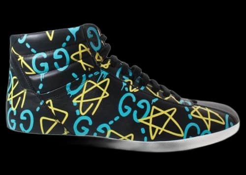 Gucci Ace High-Top Graffiti Ghost Stars