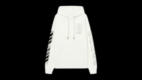 OFF-WHITE Outline Double Arrow Skate Hoodie Bluewash