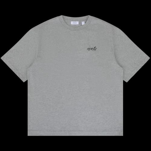 Off-White Paint Splatter Arrow Diag Fit Tee 'Heather Grey'