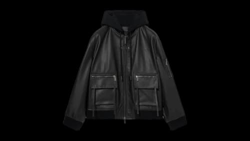 OFF-WHITE Book Fleece Bomber Hoodie Black