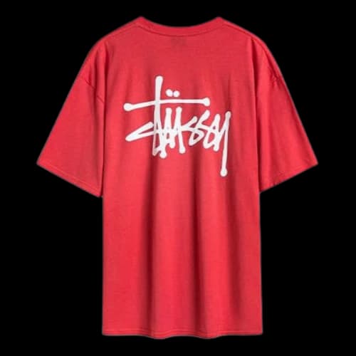 Stussy Classic Back Printing Short Sleeve Unisex Red