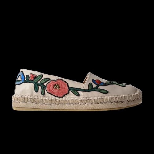 Gucci Embroidered Espadrille 'White Floral' (Women's)