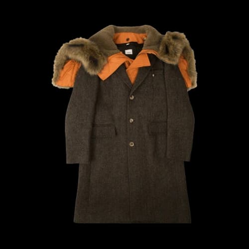 Burberry Fur Hooded Long Coat 'Brown'