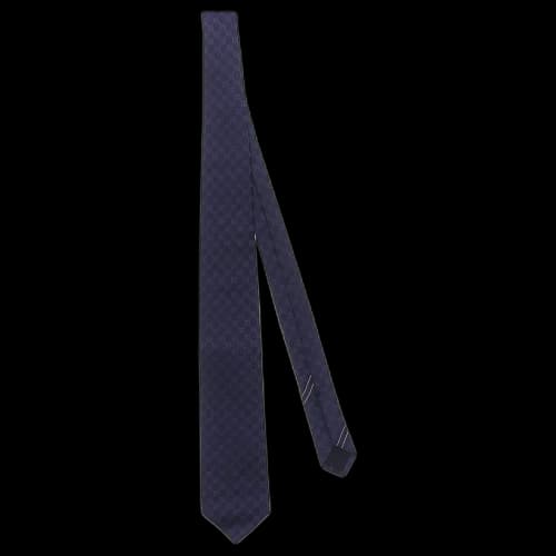 Gucci GG Supreme Silk Tie Blue