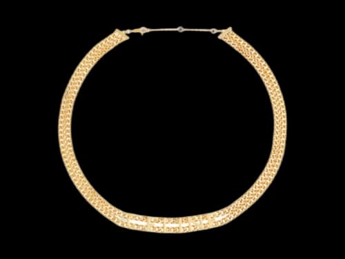 Celine Necklace In Brass with Gold Finish Gourmette Gold