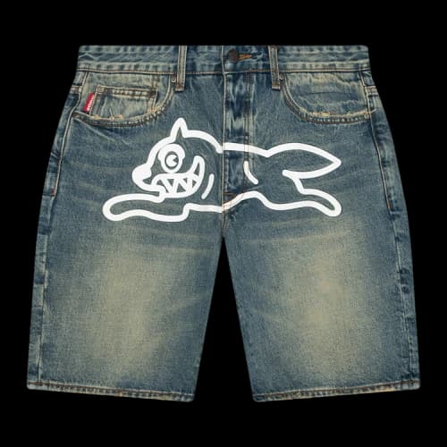 Icecream Blueberry Yogurt Jean Shorts 'Blue Shade'