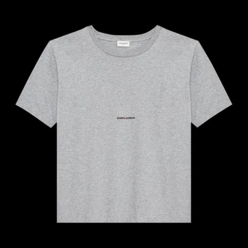 Saint Laurent Archive Logo Tee 'Grey'