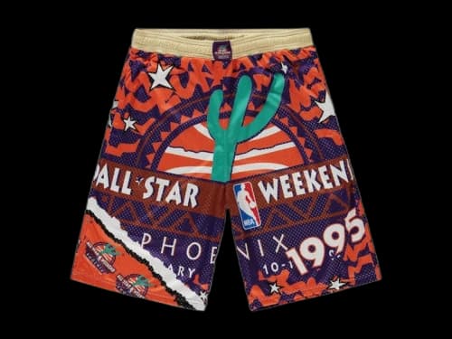 Mitchell & Ness x NBA 1995 All-Star Game Hardwood Classics Big & Tall Jumbotron 2.0 Shorts Purple