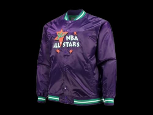Mitchell & Ness x NBA Big & Tall 1995 All-Star Game Hardwood Classics Satin Full-Snap Jacket Purple