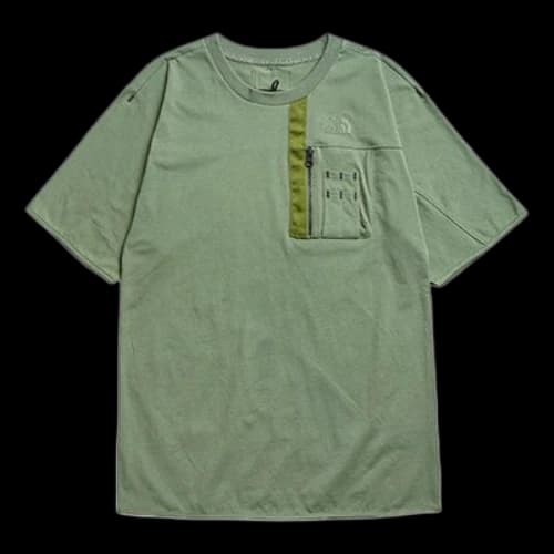 THE NORTH FACE Chest Pocket Tee Sweat Absorbing Loose Short Sleeve Dark Green