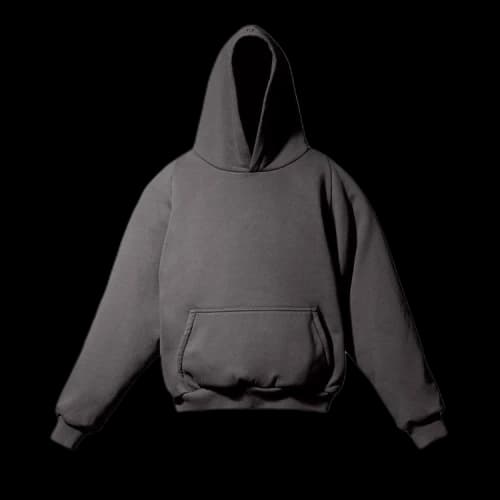 Yeezy Gap Logo Shrunken Hoodie Dark Grey