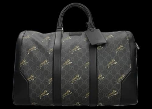 Gucci GG Supreme Tigers Duffle Bag Black/Grey