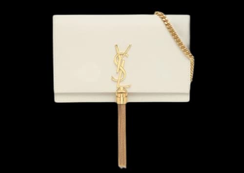 Saint Laurent Kate Shoulder Bag White