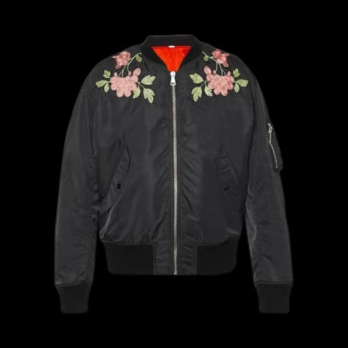 Gucci Reversible Embroidered Bomber Jacket 'Black'
