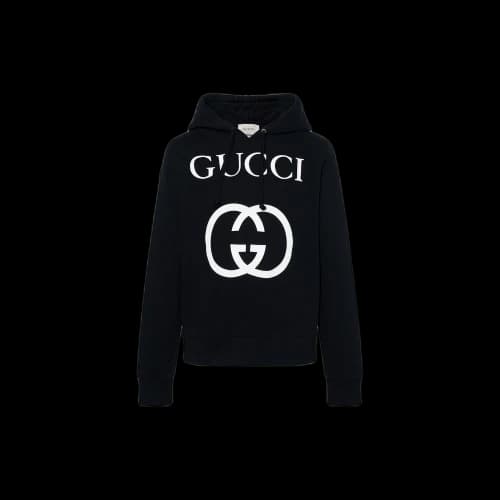Gucci Hoodies Interlocking G 'Black White'