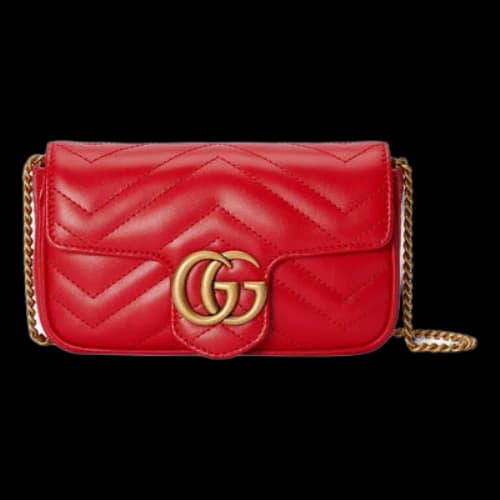 Gucci GG Marmont Matelasse Super Mini Bag 'Red' (Women's)