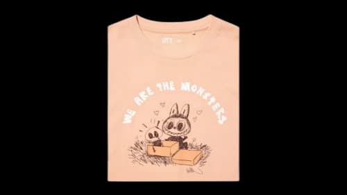 Uniqlo x POP MART THE MONSTERS Kids UT Graphic T-Shirt Light Orange