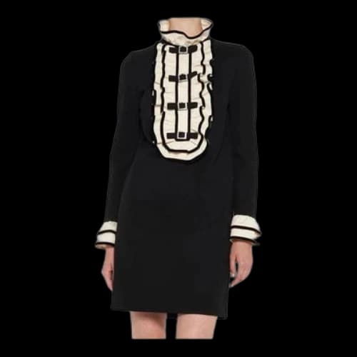 Gucci Viscose Jersey Dress With Ruffles 'Black' (Women's)