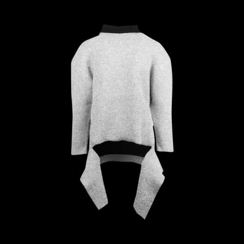 Balenciaga Metallic Oversized Fit Sweater 'Grey'