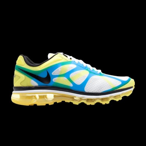 Nike Air Max+ 2012 'White Black Lemon Twist Current Blue'