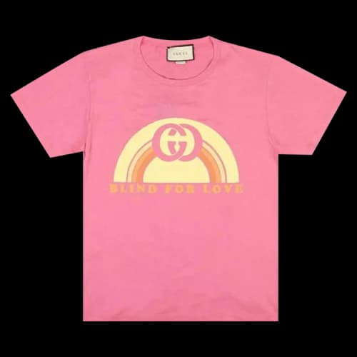 Gucci Interlocking G Logo Blind For Love T-Shirt 'Pink'