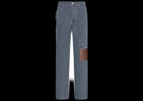 Dior x Stone Island Cotton Canvas Cargo Jeans Gray