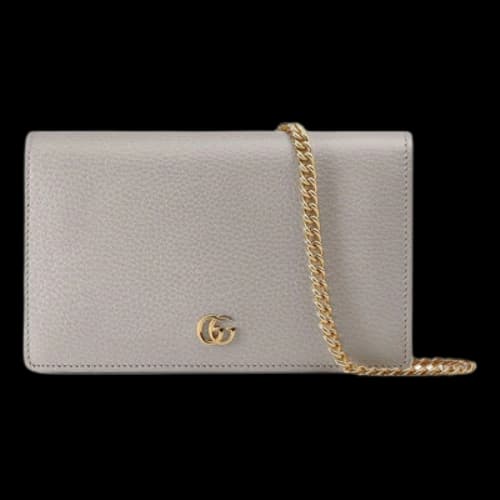 Gucci GG Marmont Mini Chain Bag 'Light Grey' (Women's)