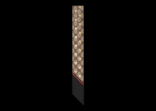 Gucci GG Bees Silk Neck Bow Black