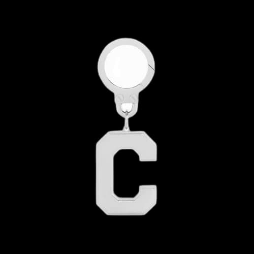 CELINE Logo Athletique Charm 'Silver'