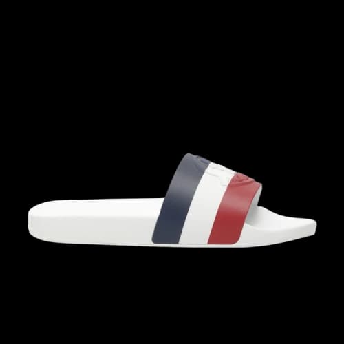 Moncler Basile Pool Slide 'White Tricolour'