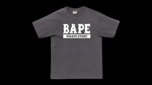 BAPE Big Ape Crossbone College Tee Charcoal