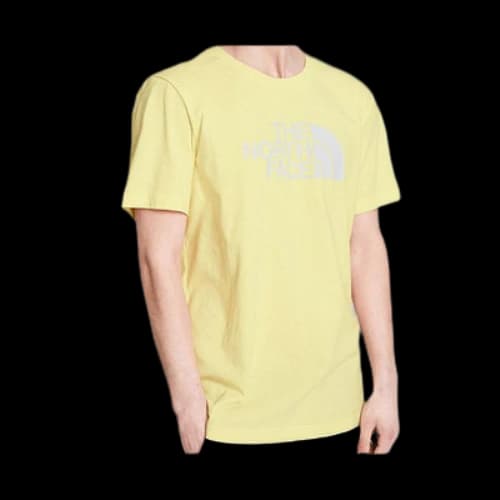 THE NORTH FACE Large Logo Printing Short Sleeve Yellow