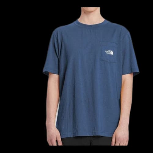 THE NORTH FACE Classic Small Logo Printing Pocket Short Sleeve Blue