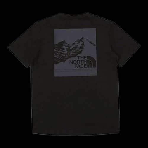 THE NORTH FACE SS20 Snow Mountain Printing Outdoor Round Neck Short Sleeve Black