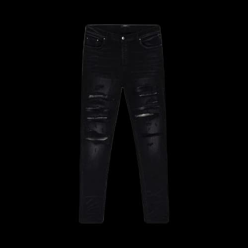 Amiri Plaid Thrasher Jeans 'Aged Black'