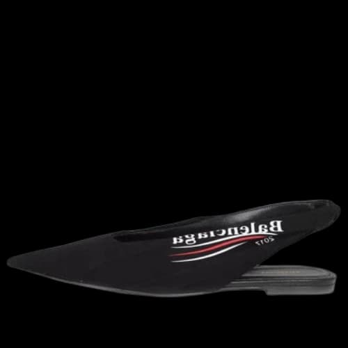 Balenciaga Knife Slingback Logo Print Casual Flats 'Black' (Women's)