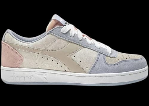 Diadora Magic Basket Low Suede Grey Pink Beige (Women's)